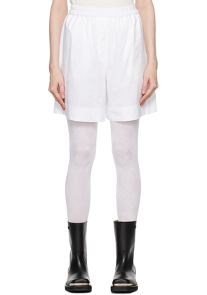 OPEN YY White Argyle Pyjama Shorts