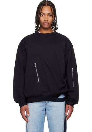 Dries Van Noten Navy Strap Sweatshirt