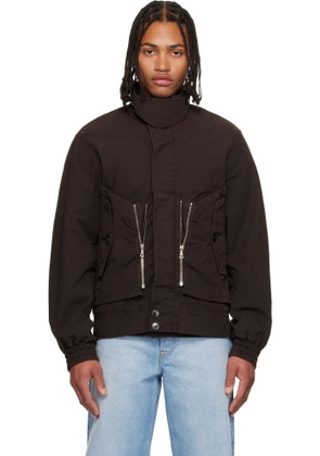 Dries Van Noten Brown Overdyed Shell Jacket