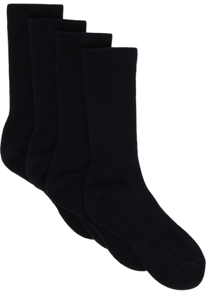 visvim Two-Pack Black Achilles Hi Socks