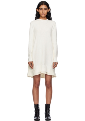 sacai Off-White Suiting Mix Knit Minidress