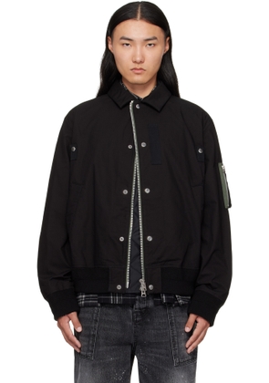sacai Black Ripstop Bomber Jacket