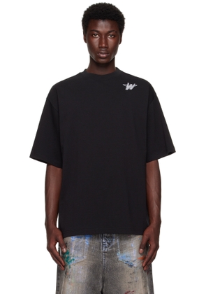 We11done Black 'WD' Logo T-shirt