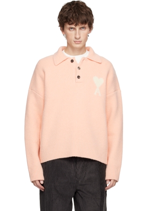 AMI Paris Pink Alpaca Ami de Coeur Sweater