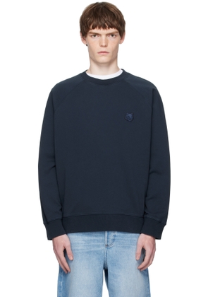 Maison Kitsuné Navy Bold Fox Head Patch Oversize Sweatshirt