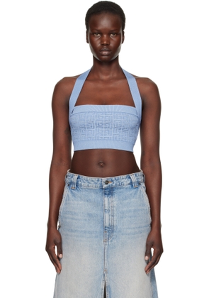 Balmain Blue PB Labyrinth Monogram Top