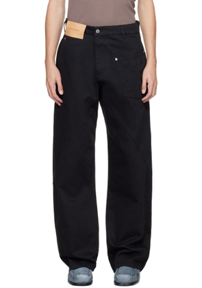 JW Anderson Black Twisted Workwear Jeans