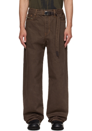 sacai Brown Belted Jeans