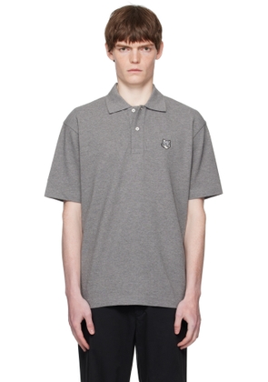 Maison Kitsuné Gray Bold Fox Head Patch Comfort Polo