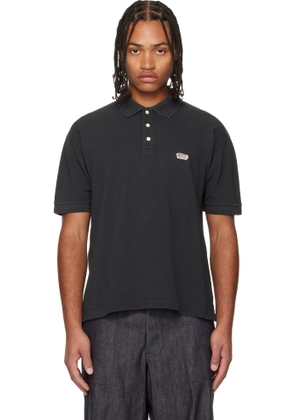 visvim Black Jumbo Weller S/S DMGD Polo