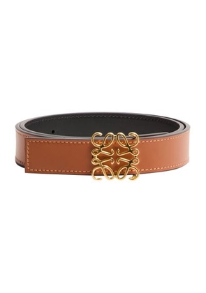Anagram reversible smooth calf leather belt