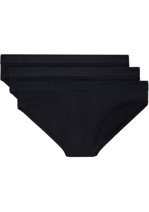 SKIMS Three-Pack Black SKIMS Stretch Briefs