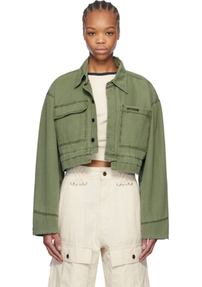 We11done Khaki Cropped Work Jacket