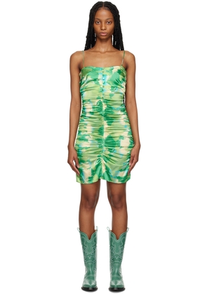 GANNI SSENSE Exclusive Green Minidress