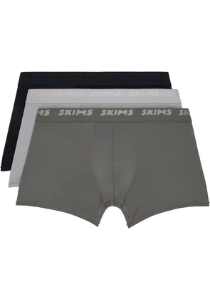 SKIMS Three-Pack Multicolor SKIMS Cotton 3 Boxer Briefs