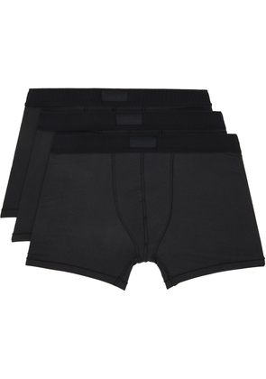 SKIMS Three-Pack Black SKIMS Cotton 3 Boxer Briefs
