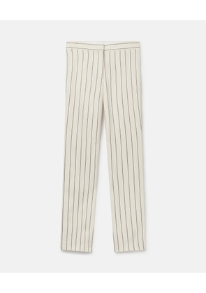 Stella McCartney - Striped Mid-Rise Straight-Leg Trousers, , Size: 42
