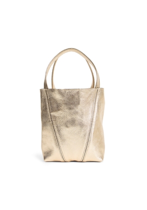 Small Spin Leather and Suede Shoulder Bag