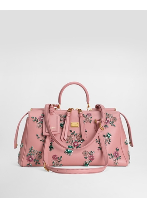 Dolce & Gabbana Medium Vittoria Handbag With Embroidery - Woman Shoulder And Crossbody Bags Multicolor Onesize