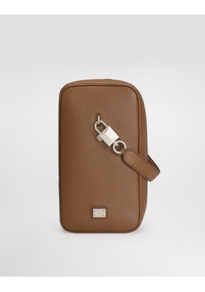 Dolce & Gabbana Lock Calfskin Handbag - Man Shoppers Brown Onesize