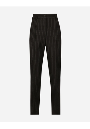 Dolce & Gabbana Tailored Pinstripe Wool Pants - Woman Pants And Shorts Multi-colored 36