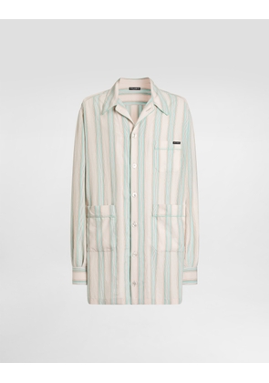 Dolce & Gabbana Striped Fabric Vanity Shirt - Man Shirts Multicolor 39
