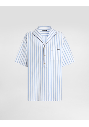 Dolce & Gabbana Striped Poplin Shirt - Man Shirts Multicolor 41