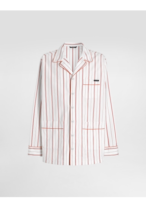 Dolce & Gabbana Striped Poplin Vanity Robe - Man Underwear And Loungewear Multi-colored 44