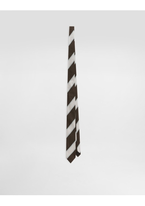 Dolce & Gabbana Jacquard Martini Tie - Man Ties And Pocket Squares Brown Onesize