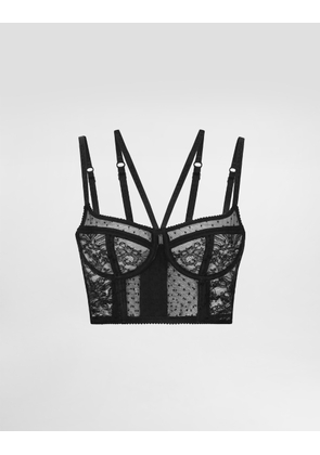 Dolce & Gabbana Top Con Reggiseno - Woman Underwear Black Lace 3