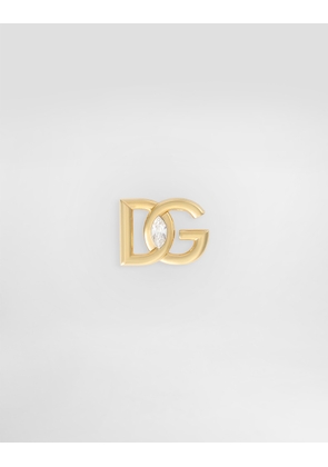 Dolce & Gabbana Rhinestone Logo Brooch - Man Bijoux Gold Metal Onesize