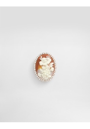 Dolce & Gabbana Oval Cameo Brooch - Man Bijoux Gold Metal Onesize