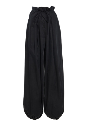 Adam Lippes Paperbag Cotton-Poplin Wide-Leg Pants - Moda Operandi