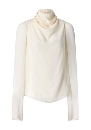 Altuzarra Cara Draped Georgette Top - Moda Operandi
