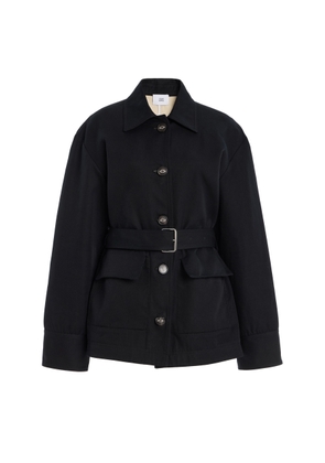 Adam Lippes Belted Cotton-Twill Barn Jacket - Moda Operandi