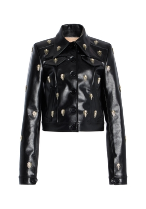 Cucculelli Shaheen Pendant Medallion Embroidered Leather Jacket - Moda Operandi
