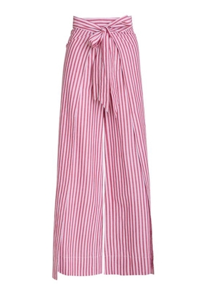 Coniglio Palm Beach Two-Panel Cotton Wrap Wide-Leg Pants - Moda Operandi