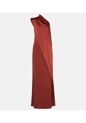 Taller Marmo Berenson fringed one-shoulder gown