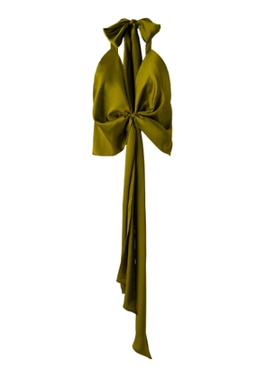 SIEDRÉS Bertille Tie-Detailed Satin Top - Moda Operandi