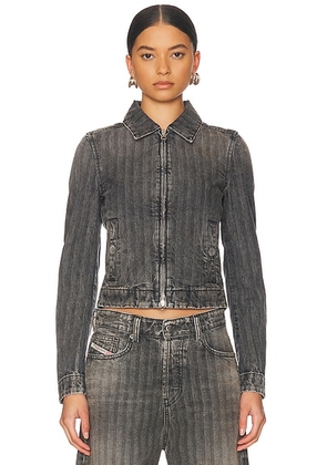 Diesel Cropped Denim Jacket in Charcoal - Charcoal. Size S (also in ).