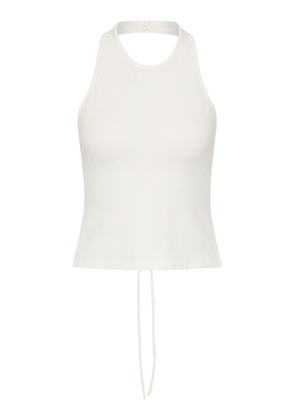 St. Agni Tie-Detailed Organic-Cotton Jersey Top - Moda Operandi