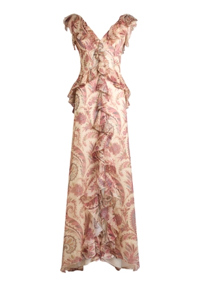 Etro Ruffled Silk Maxi Dress - Moda Operandi