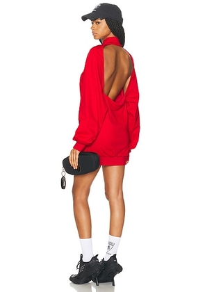 Balenciaga Back Tracksuit Dress in Vivid Red - Red. Size 36 (also in ).