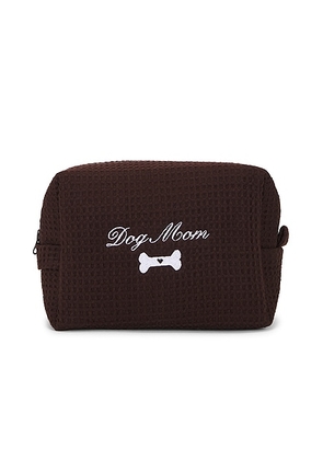 Abbode Dog Mom Waffle Pouch in Chocolate - Brown. Size all.