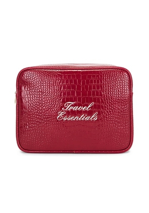 Abbode Travel Essentials Croc Pouch in Red - Red. Size all.