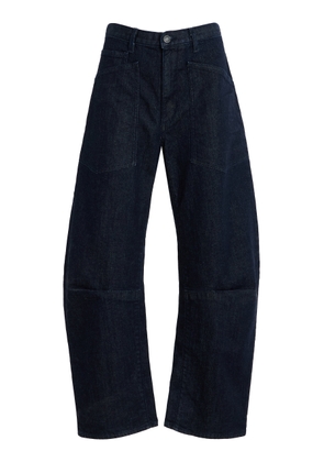 NILI LOTAN Shon Stretch Mid-Rise Barrel-Leg Jeans - Moda Operandi