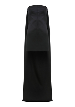 ILA THE BRAND Exclusive Tessa Train-Detailed Strapless Satin Mini Dress - Moda Operandi
