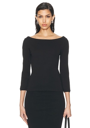 FLORE FLORE Steffi Tee in Black - Black. Size S (also in ).