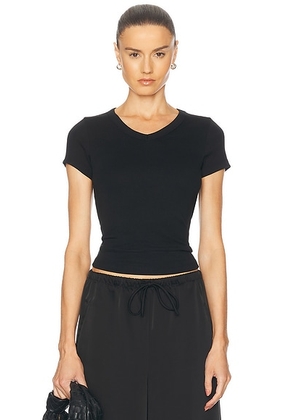 FLORE FLORE Jill Baby Tee in Black - Black. Size XL (also in ).