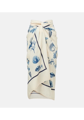 Agua by Agua Bendita Lavanda cotton and silk beach cover-up